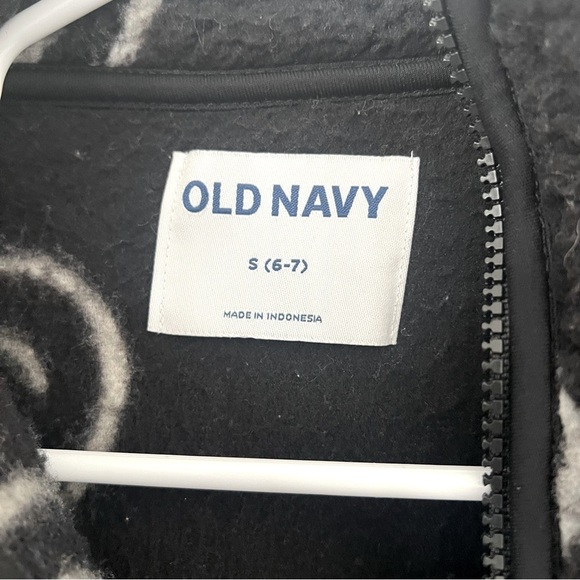 Old Navy Small (6-7) Cozy Sherpa Fleece Smiley Face All Over Print Zip Jacket - Picture 4 of 8